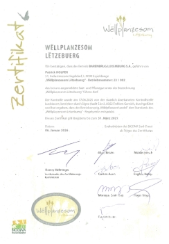 Zertifikat Gültig bis März 2027